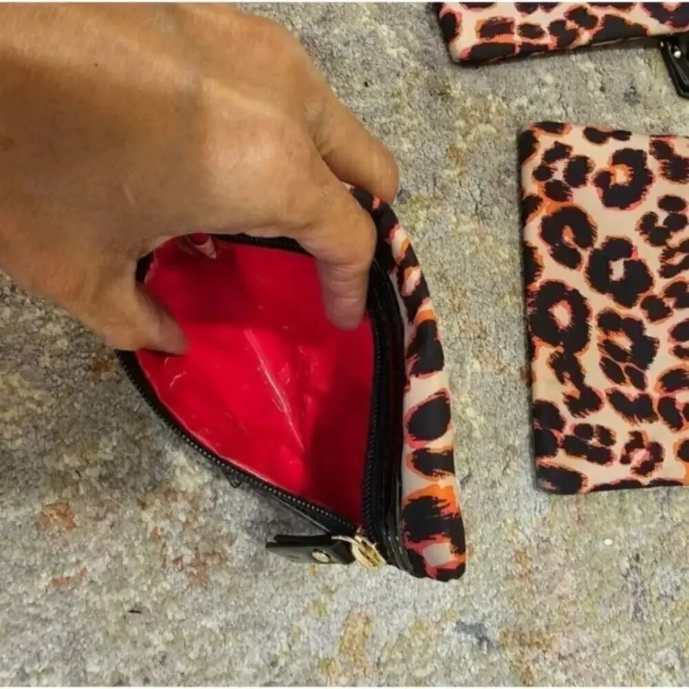 Juicy Couture Animal Print Chain Bag with Matching Pouches